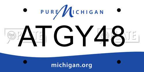 ATGY48 Michigan License Plate
