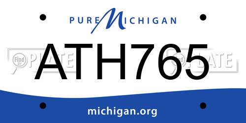 ATH765 Michigan License Plate