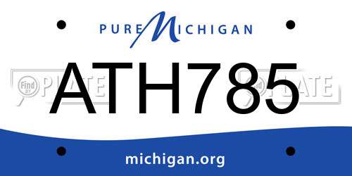 ATH785 Michigan License Plate
