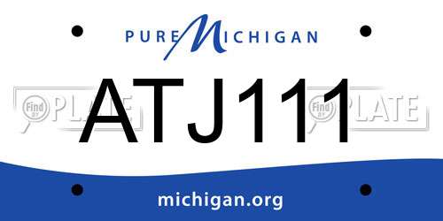 ATJ111 Michigan License Plate