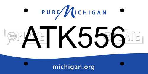 ATK556 Michigan License Plate