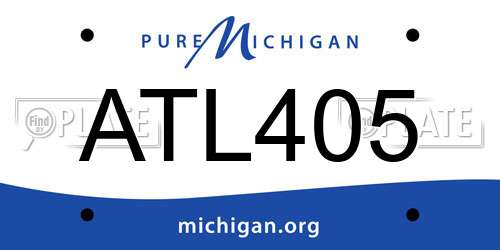 ATL405 Michigan License Plate