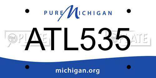 ATL535 Michigan License Plate
