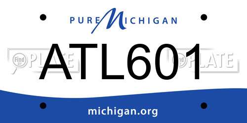 ATL601 Michigan License Plate