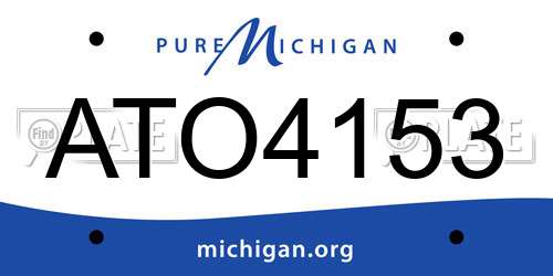 ATO4153 Michigan License Plate