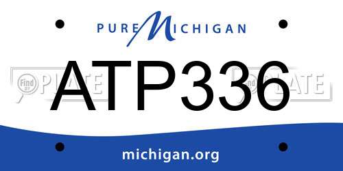 ATP336 Michigan License Plate