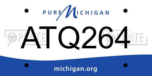 ATQ264 Michigan License Plate