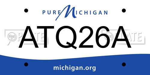 ATQ26A Michigan License Plate