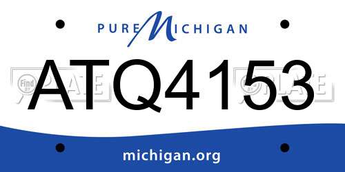 ATQ4153 Michigan License Plate