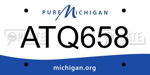 ATQ658 Michigan License Plate