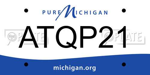 ATQP21 Michigan License Plate