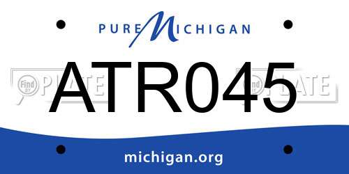 ATR045 Michigan License Plate