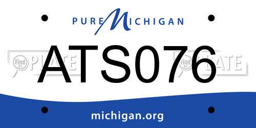 ATS076 Michigan License Plate
