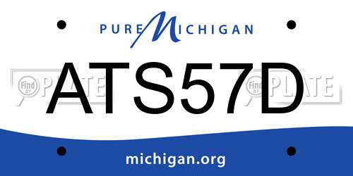 ATS57D Michigan License Plate