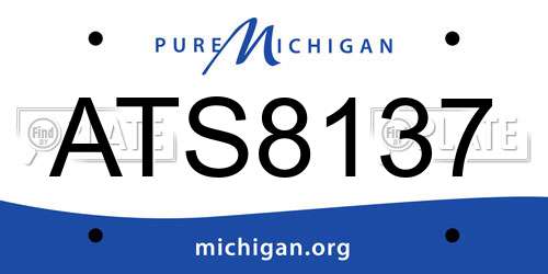 ATS8137 Michigan License Plate
