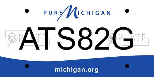 ATS82G Michigan License Plate