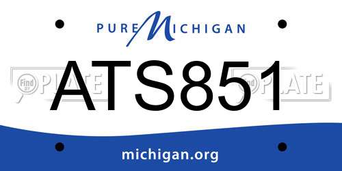 ATS851 Michigan License Plate