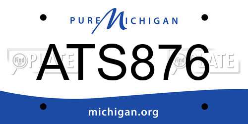 ATS876 Michigan License Plate