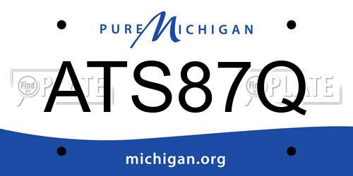 ATS87Q Michigan License Plate