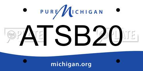 ATSB20 Michigan License Plate