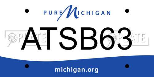 ATSB63 Michigan License Plate
