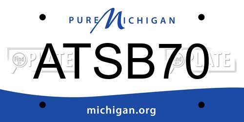 ATSB70 Michigan License Plate