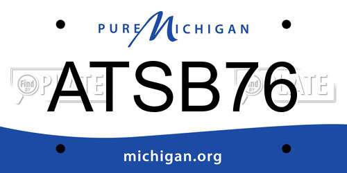 ATSB76 Michigan License Plate