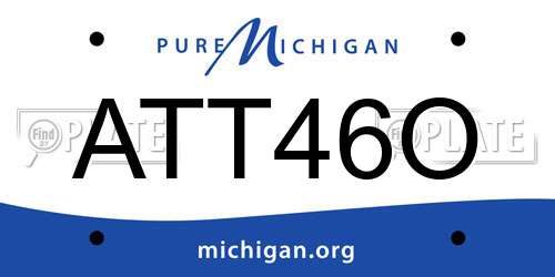 ATT46O Michigan License Plate
