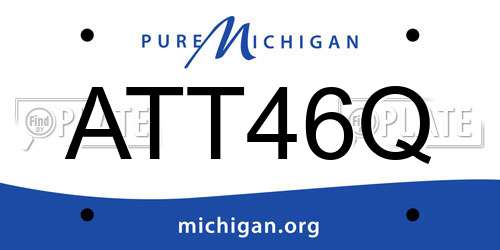 ATT46Q Michigan License Plate