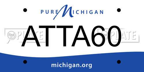 ATTA60 Michigan License Plate