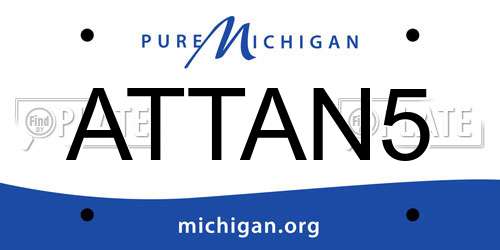 ATTAN5 Michigan License Plate