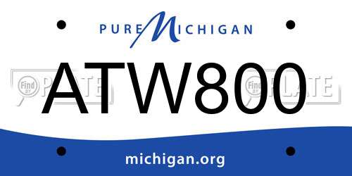 ATW800 Michigan License Plate