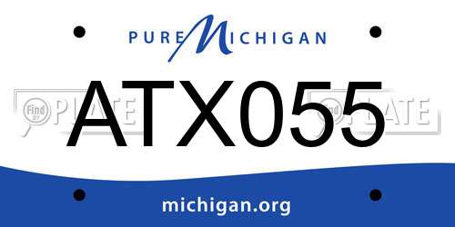 ATX055 Michigan License Plate
