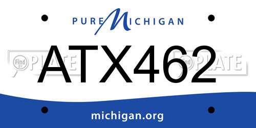ATX462 Michigan License Plate