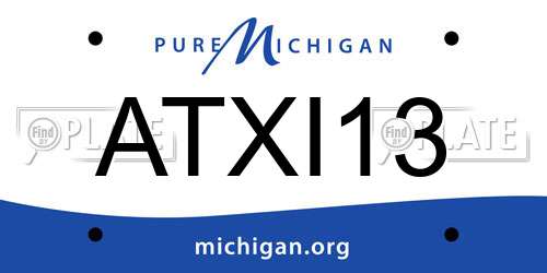 ATXI13 Michigan License Plate