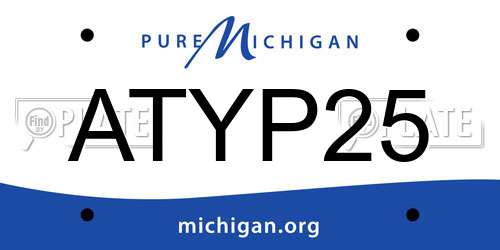 ATYP25 Michigan License Plate