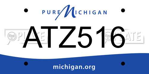 ATZ516 Michigan License Plate