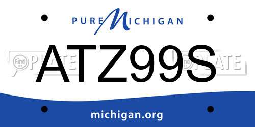 ATZ99S Michigan License Plate