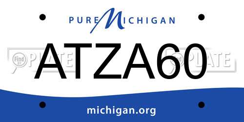 ATZA60 Michigan License Plate