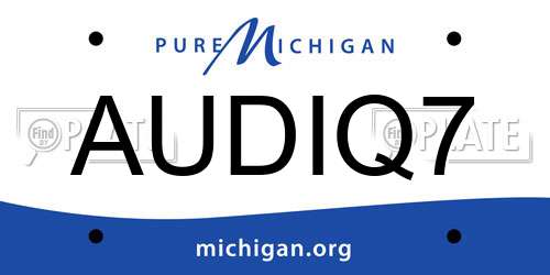 AUDIQ7 Michigan License Plate