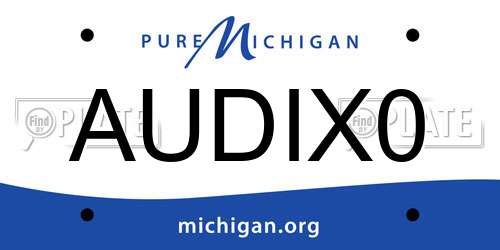 AUDIX0 Michigan License Plate