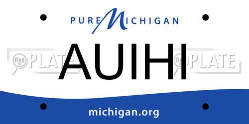 AUIHI Michigan License Plate