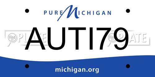 AUTI79 Michigan License Plate