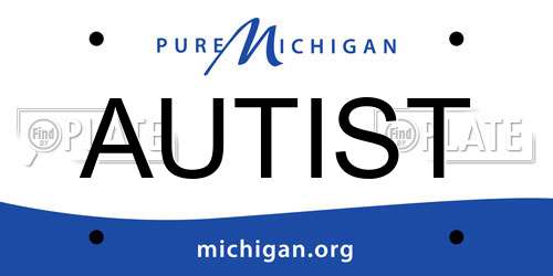 AUTIST Michigan License Plate