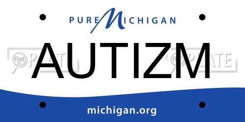 AUTIZM Michigan License Plate