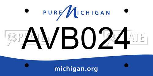 AVB024 Michigan License Plate