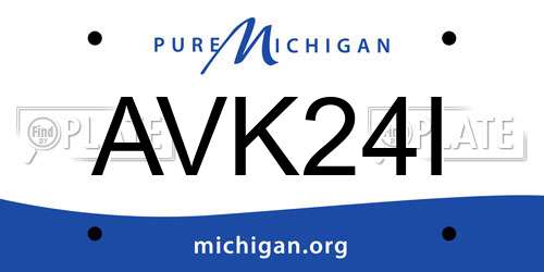 AVK24I Michigan License Plate