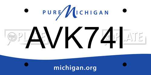AVK74I Michigan License Plate