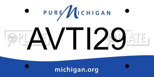 AVTI29 Michigan License Plate