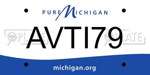 AVTI79 Michigan License Plate